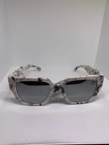White Marble Chain Square Sunglasses
