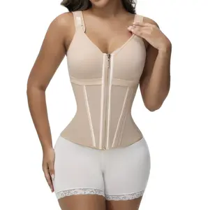 Waist Shapewear for Women with Bra Tummy Control Girdle Workout Shapewear with Adjustable Shoulder Strap
