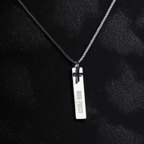God First, Im Second Stainless Steel Pendant Necklace, Jewelry, Double Sided