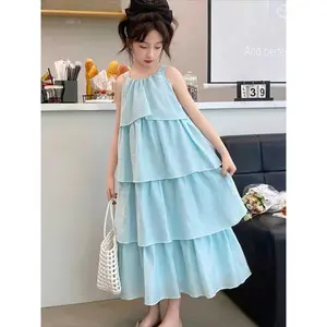 2026 Summer New Korean Style Kids Clothes Girls, Vacation Style Girls Cake Dress, Children's Fashion Dress, Girls Clothes 13 to 14 Years Old, Girls Clothes, Clothes for Girl, Perfect for Vacation Outings & Holiday Gifts