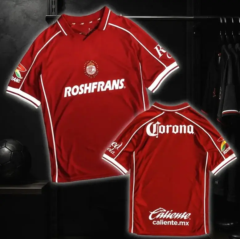 Trendy Men's Sport Activewear Red Toluca Soccer Jersey 26/27, Home Football Shirt, Game Day Sports Top, Soccer Fan Jersey for Men Women