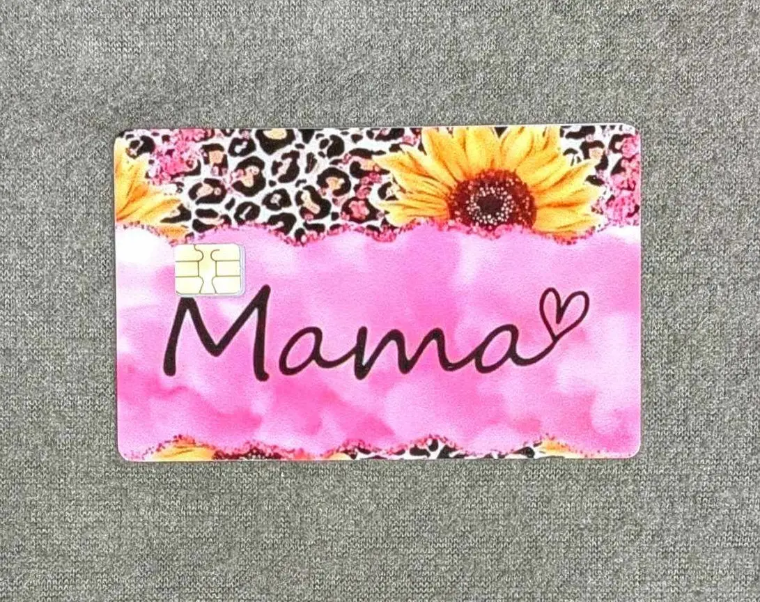 Pink MAMA Credit/Debit Card Sticker, Skin, Cover waterproof scratch durable vinyl