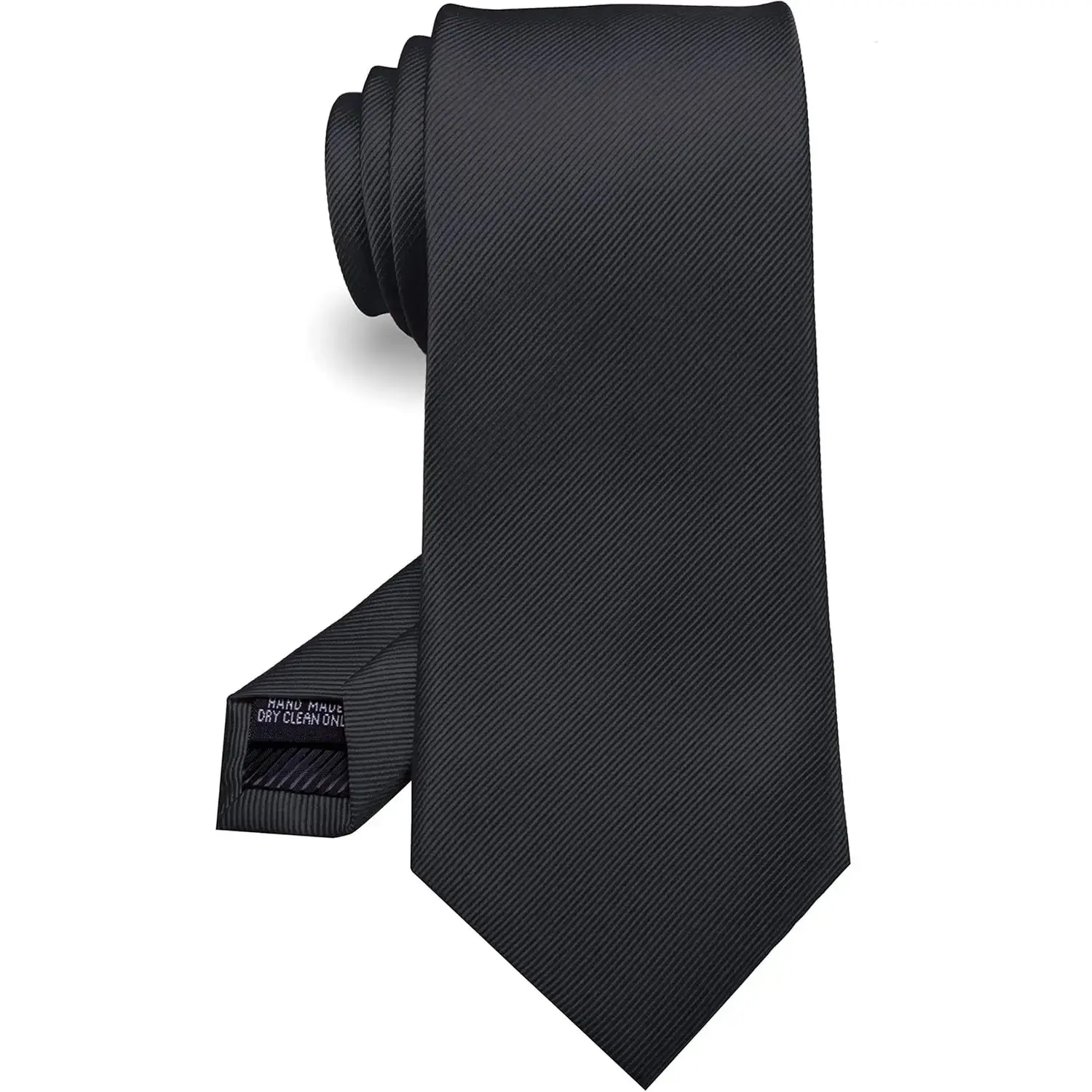 Men's Formal Solid Color Necktie - 3.15" Wide Plain Tie with a Soft Texture, Heavy Weighted for an Easy Knot, Affordable Gift in a Box, Plain Ties, Solid Tie Back