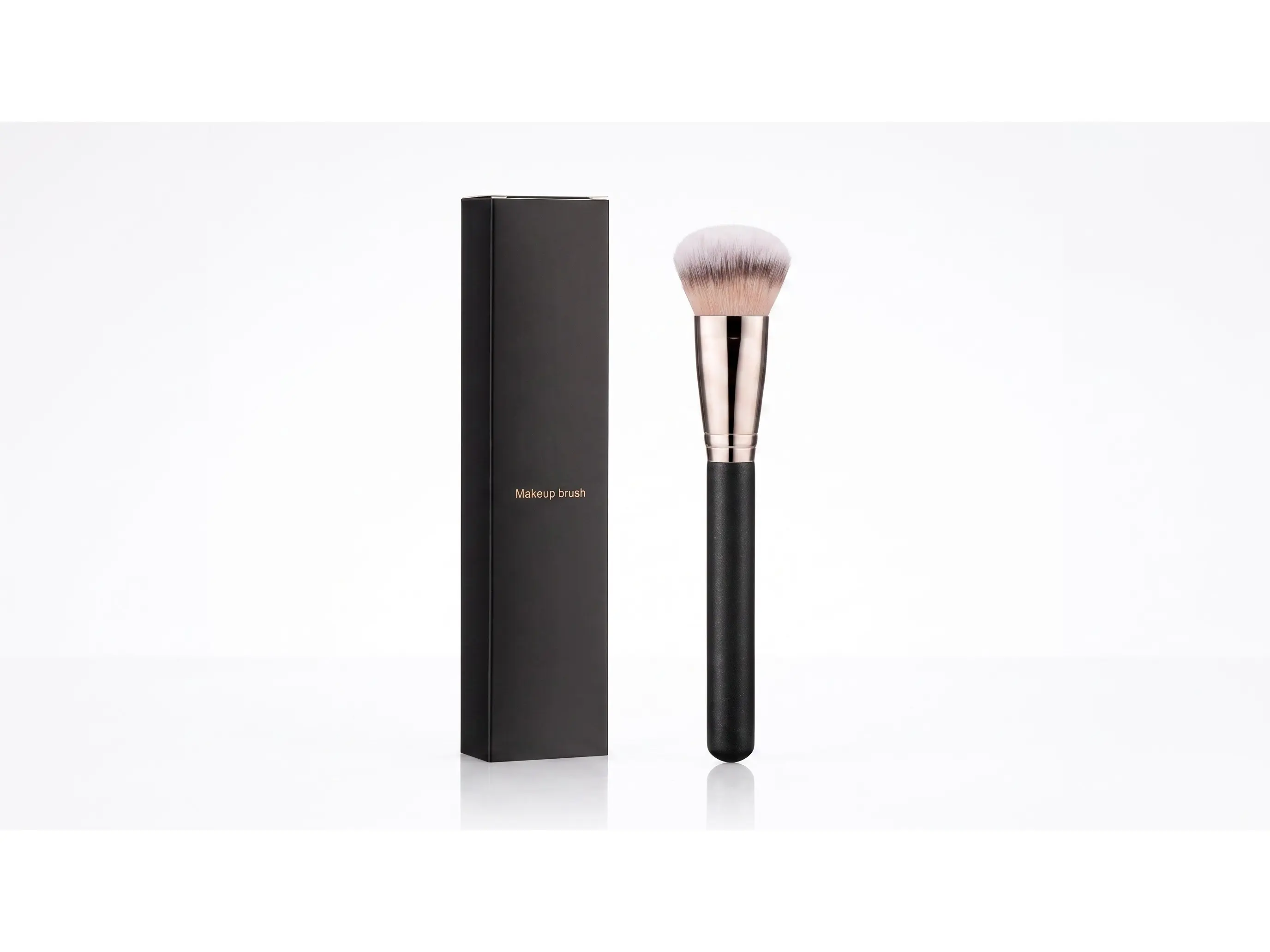 Domed Foundation Brush, Soft Dense Synthetic Bristles Blending Brush for Liquid, Cream, Bronzer & Contour