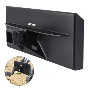 Garvee Quick Attach Receiver Hitch Mount Plate for Mini Skid Steer – 1/4" Heavy Duty Steel – Global 2" Trailer Hitch for Lightweight Towing – Weld-On/Bolt-On Adapter – Fits Toro Dingo, Farm Tractor Machinery