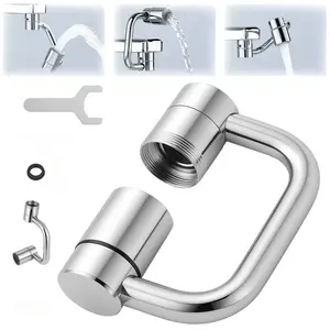 Rotatable Faucet Aerator Extension - for Effortless, Upgrade kit compatible with 95% of faucets,All-Angle Control,  Kitchen Bathroom Sink Faucets Sprayer Attachment with 2 Mode Splash filter face smart outdoorfun tap head replacement