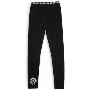 Chrome Hearts Women's Horseshoe Leggings Black Monogram
