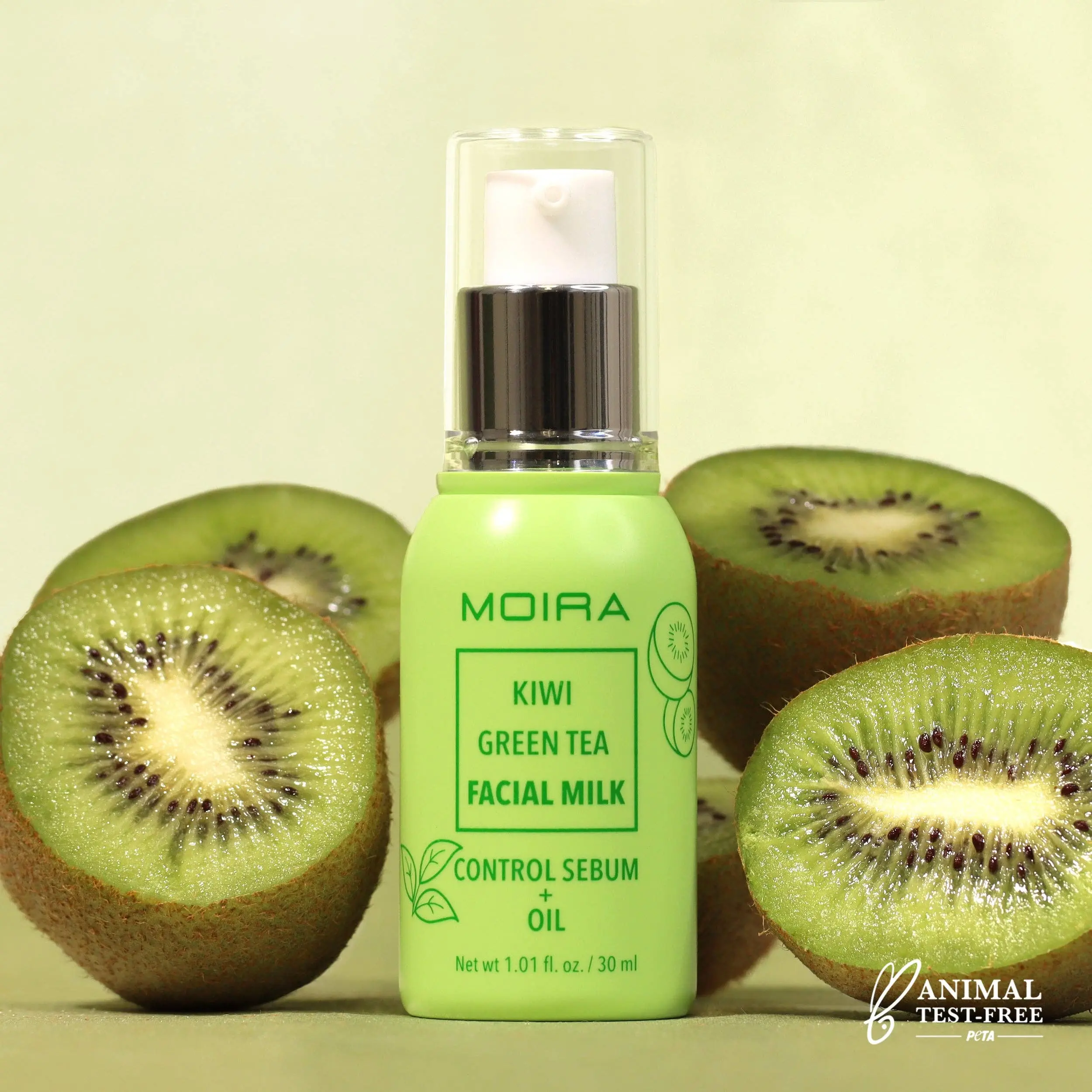 MOIRA Beauty Kiwi Green Tea Facial Milk, Silky Lightweight Daily Skincare Moisturizer for Hydrating and Moisturizing Needs