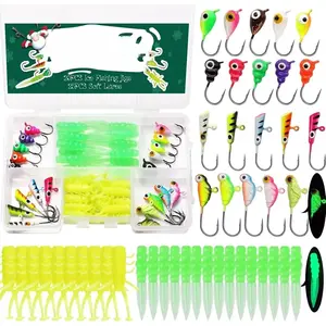 Fishing Kit Ice Fishing Jigs Ice Fishing Lures Walleye Fishing Lures Crappie Jigs 135pcs/58pcs/45pcs/34pcs/30pcs/8pcs
