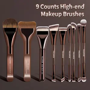 Maange 9-Piece Makeup Brush Set, Includes Foundation Brush, Concealer Brush, Blush Brush, Contour Brush, Essential Makeup Tools, Multifunctional Makeup Brushes