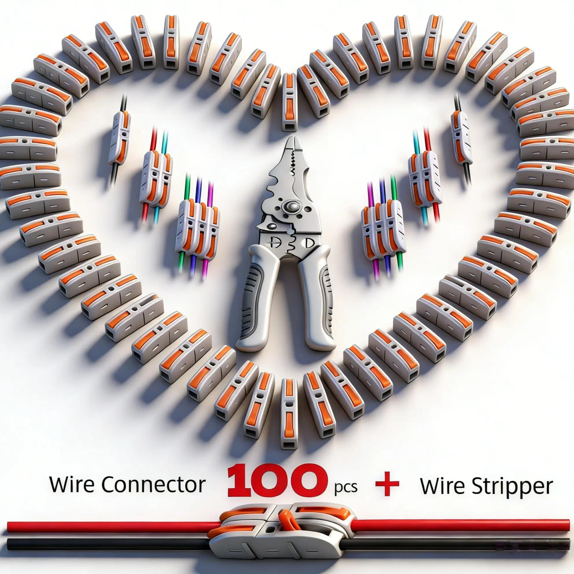 100pcs+Wire Stripper