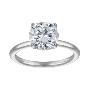 2ct. Round Moissanite Travel Engagement Ring