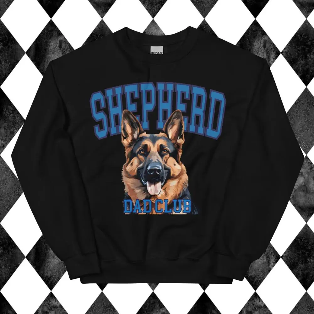 Shepherd Dad Club Sweatshirt - Unisex Apparel Relaxed Fit Printed In The USA Clothing Womenswear Casual Comfort Cotton Top Athletic Boho Chic