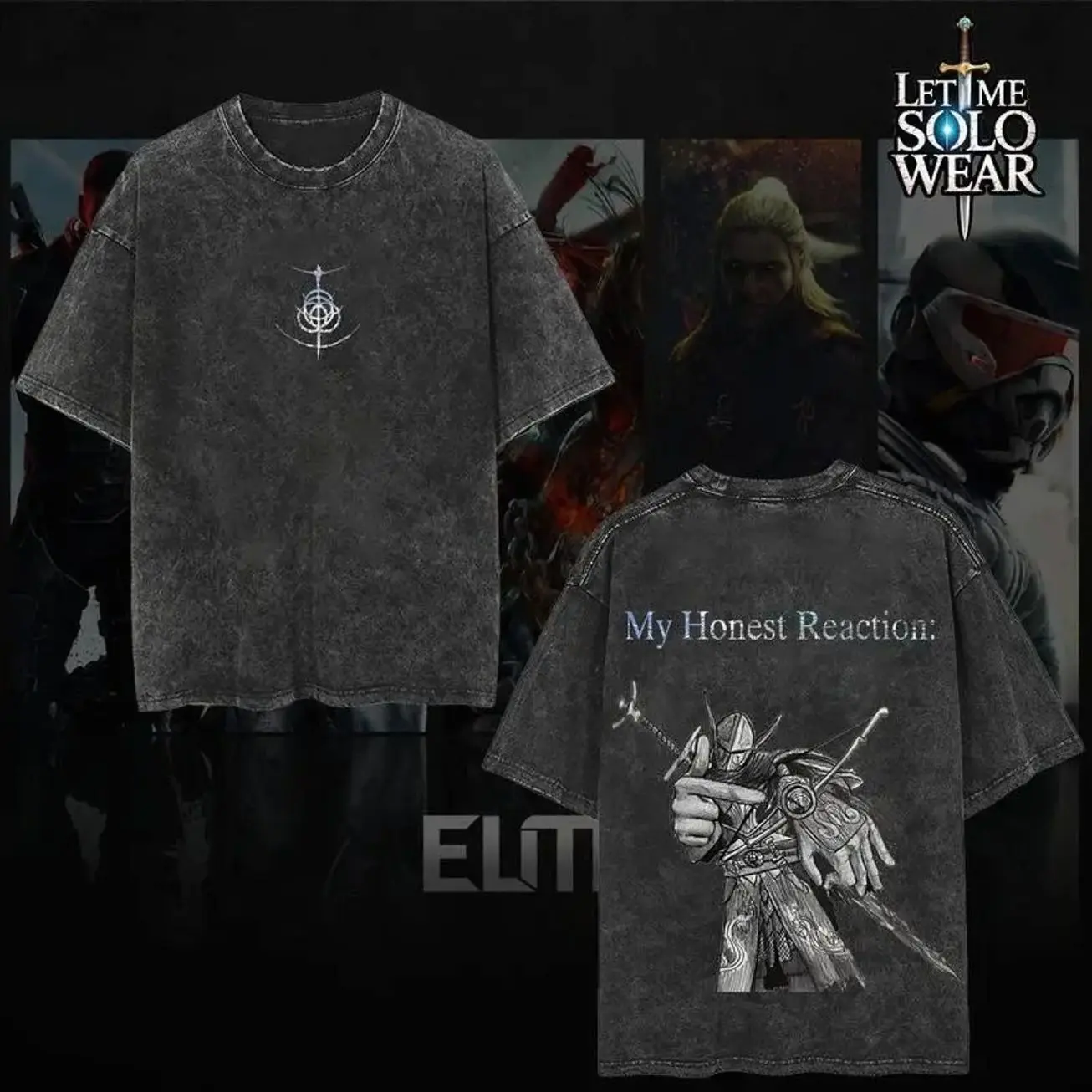 My honest reaction Wylder Elden Ring Nightreign Collection Game Oversized Tee Game Acid Lightweight TSHIRT 3 O2Z