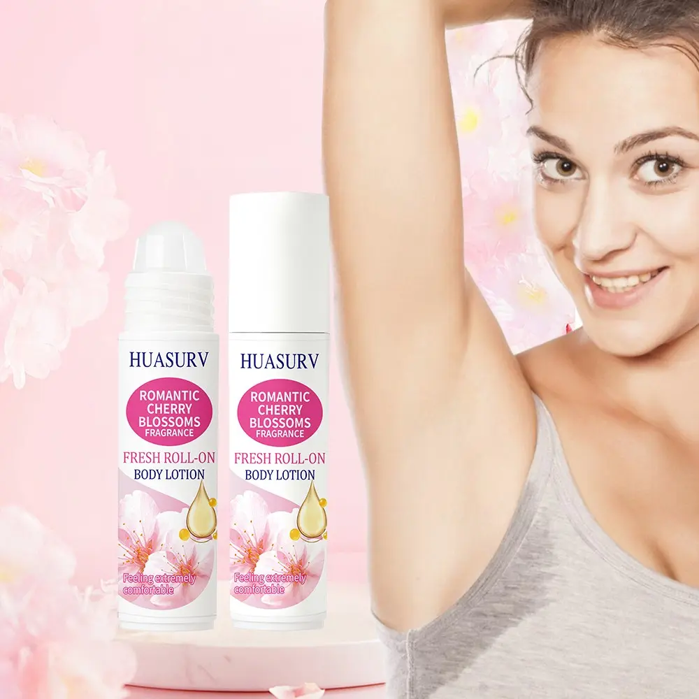 Huasurv Cherry Blossom Scented Body Stick, Long-Lasting Fresh Floral Fragrance, Moisturizing, Ideal for Dates, Sports, Parties Hs4529-5