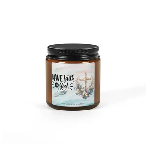 Have Faith in God Candle | Soy Amber Jar