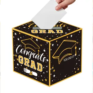 2026 Graduation Decoration Set, Blue Color Card Box & Party Supplies, Perfect Gift Idea for High School Seniors, Unique Commencement Accessory