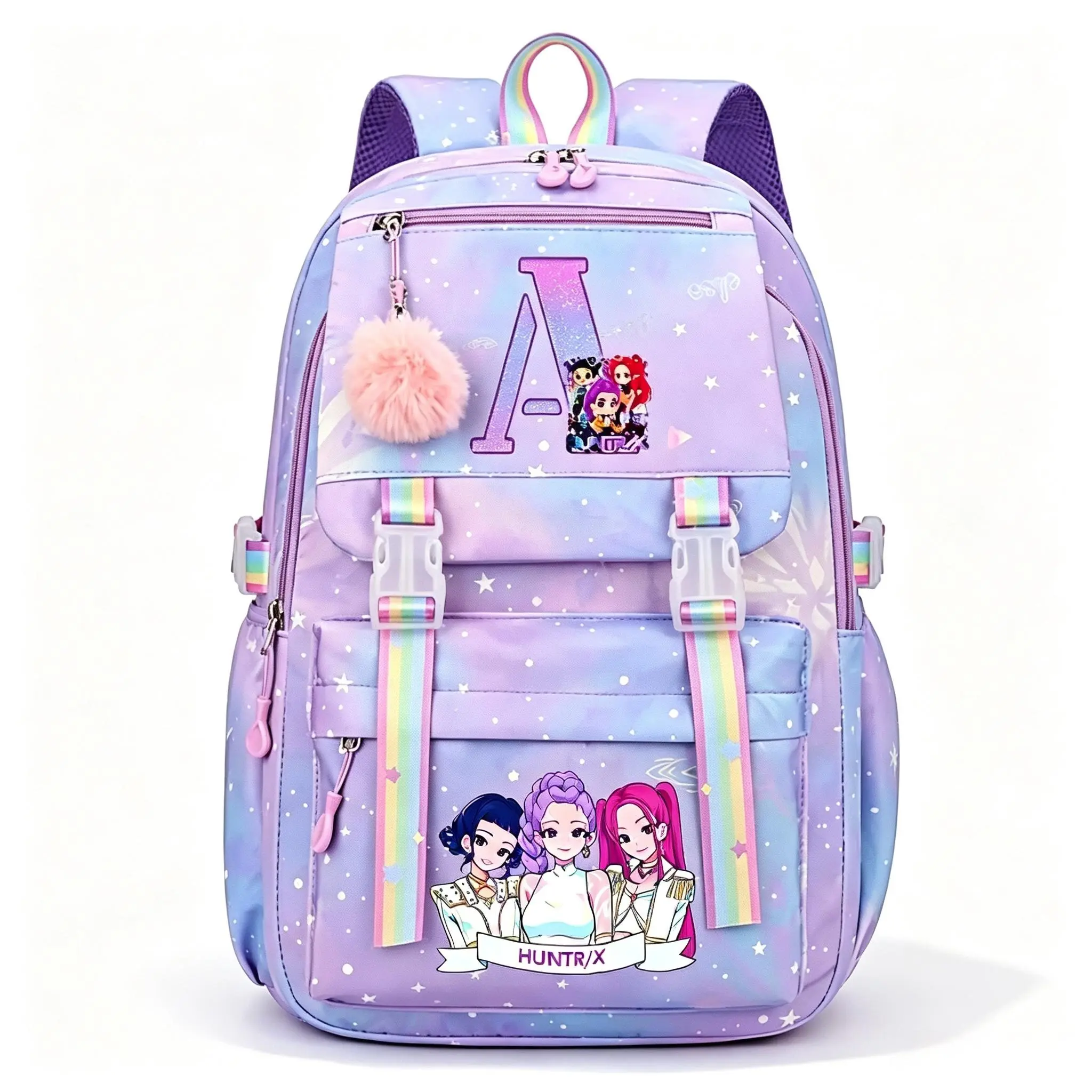 New KPOP Witch HunterGroupAnimeCartoon Letter PrintedHigh-LookingBackpack CasualLargeCapacityBackpack
