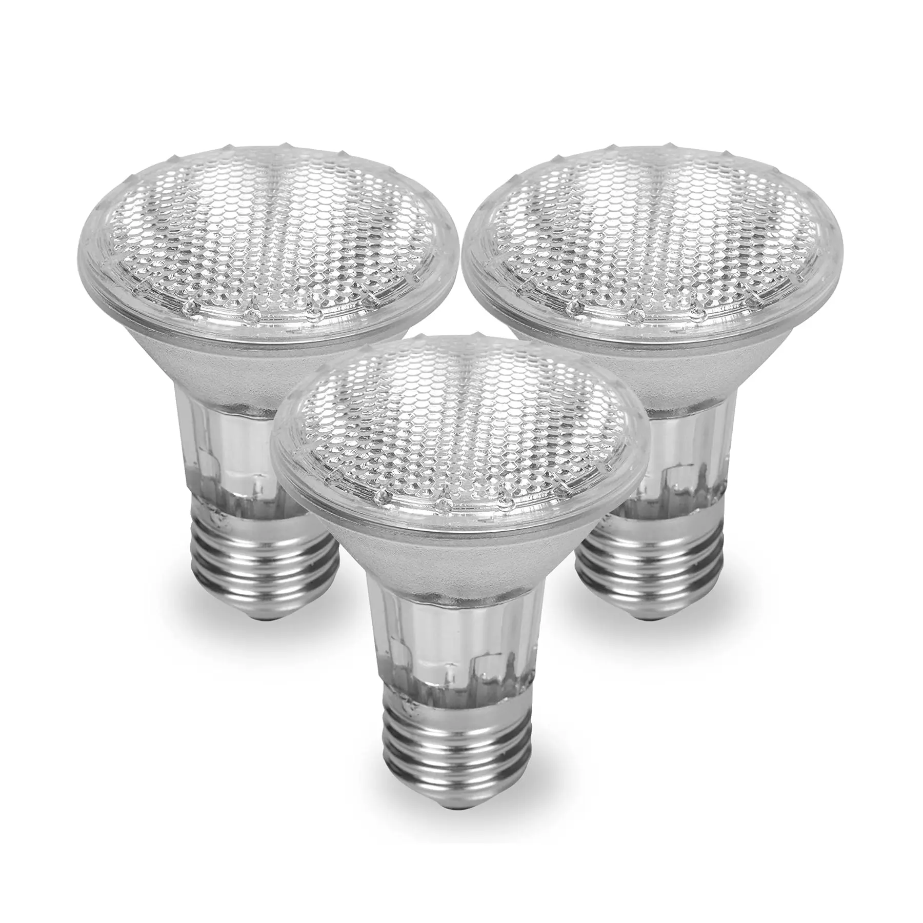 PAR20 Halogen Light Bulbs 35W, E26 Base, Dimmable Warm White Flood Light, 120V Indoor Spotlight for Ceiling, Kitchen & Track Lighting, 3-Pack