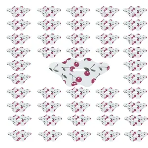 50pcs Leopard & Cherry Print Mouth Patches, Gentle Adhesive Lip Strips for Overnight Comfort, Stylish Oral Care Essentials