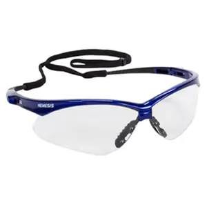 Kimberly-Clark Professional  Nemesis Safety Glasses with Ati-Fog Lens & Metallic Blue Frame - Clear