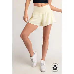 V Crossover Flared Shorts