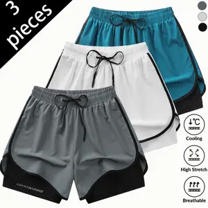 2026 Summer Hot-Selling Anti-Exposure Double-Layer Sports Shorts for Men and Women Couples Running Hot-Selling