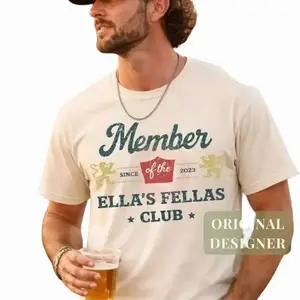 Ellas Fellas Club T-shirt, Western Country Concert Graphic Hoodie, Vintage Rodeo Music Fan Tee, Unisex Casual Sweatshirt, Gift For Her Him 9LT