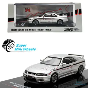 INNO64 1:64 Nissan GT-R N1 R33 Tuned BY "MINE'S" Silver