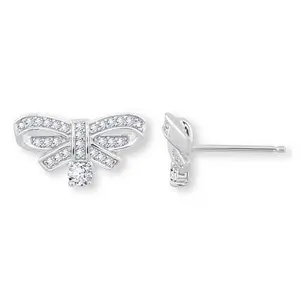 Radiance by Absolute™ 0.82ctw Simulated Diamond Bow Stud Earrings