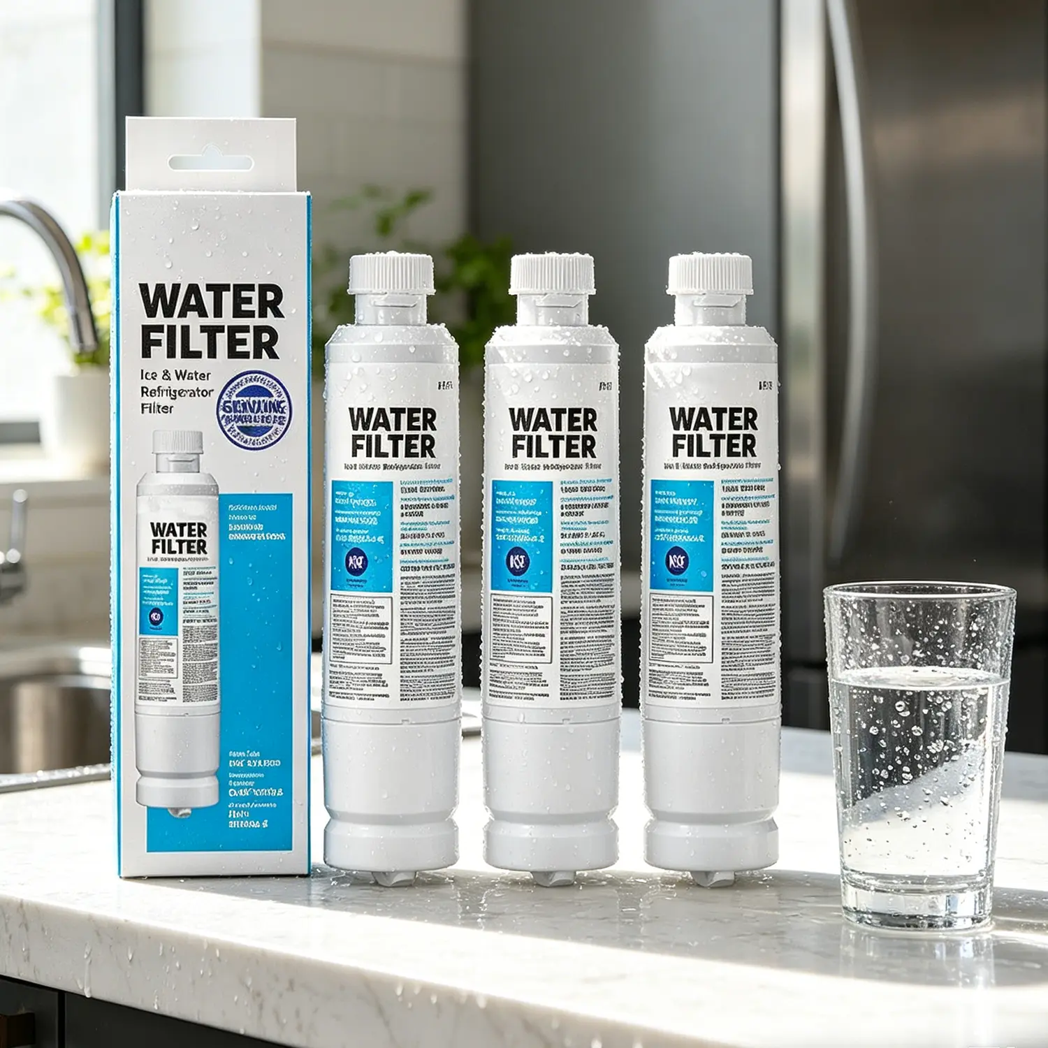DA29-00020B Refrigerator Water Filter Replacement – Compatible with DA29-00020A, HAF-CIN, HAF-FIN, HAF-EXP – NSF/ANSI 42, 53 & 401 Certified – Removes 99% of Heavy Metals, BPA & Odor – 18 Months of Clean Water
