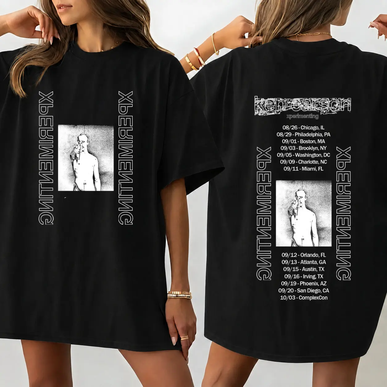 Ken Carson Shirt, Xperimenting Tour 2026 Graphic Tee For Woman And Man