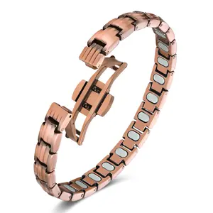 Jecanori Copper Magnetic Bracelets for Women with 5X Ultra Strength Magnet Trendy Stack Bangle Trendy Jewellery Accessories