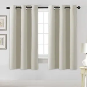 H.VERSAILTEX Blackout Curtains for Bedroom Thermal Insulated Room Darkening Living Room Curtains 63 Inch Long Grommet Privacy Protection Window Curtain Panels/Drapes for Nursery,2 Panels,Ivory/Cream