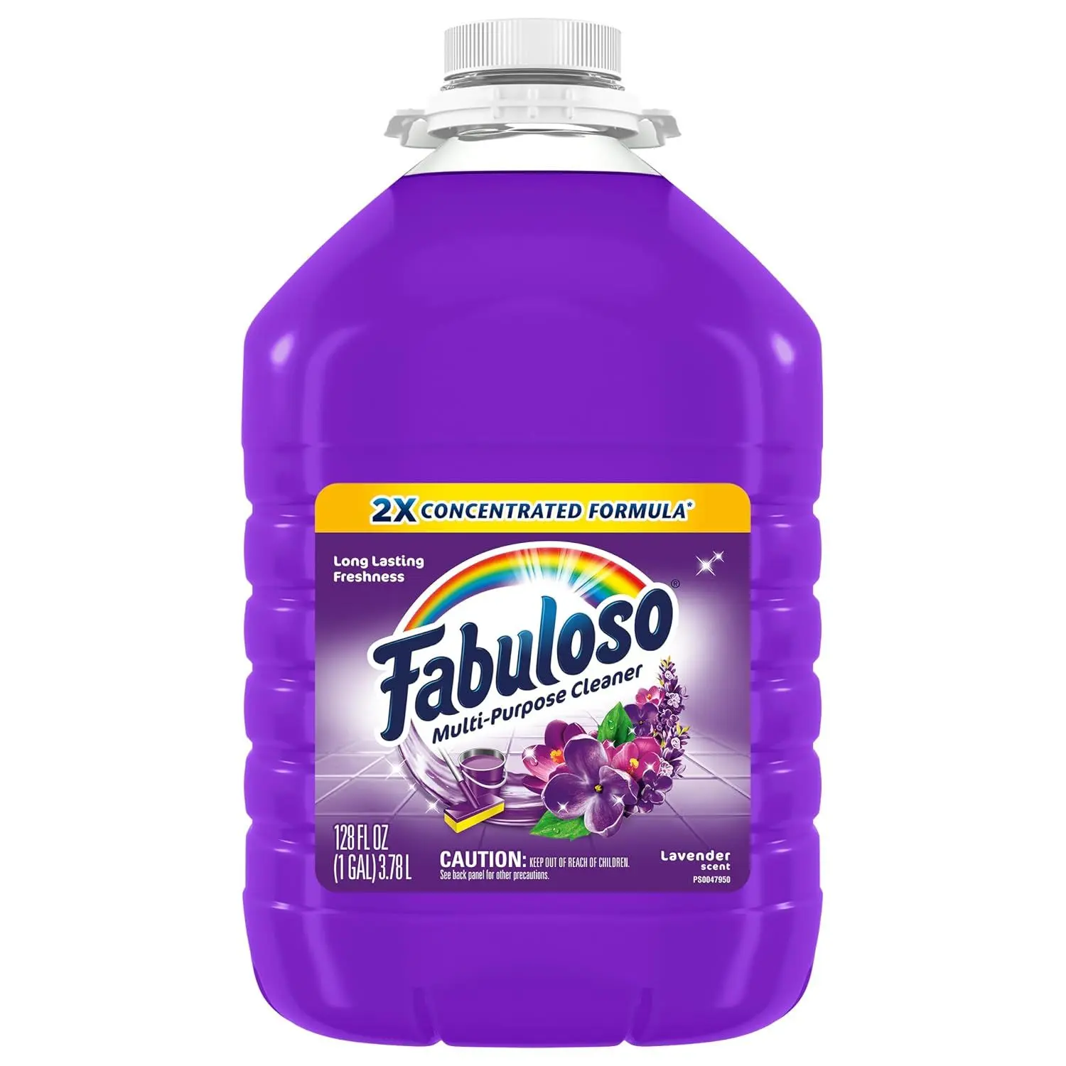 Fabuloso 2X Multi-Purpose Cleaner, Lavender Scent, 128 fl oz | No Rinse Floor Cleaner, Long-Lasting Freshness, Multi-Purpose Cleaner, Concentrated Formula, Everyday Cleaning, No Residue – 128 Fl Oz (Pack of 1)
