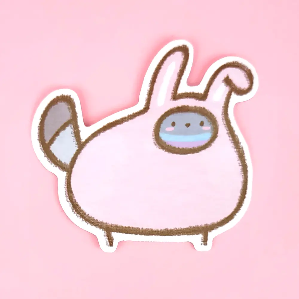 CLEARANCE Vinyl Sticker - Bunny Poe