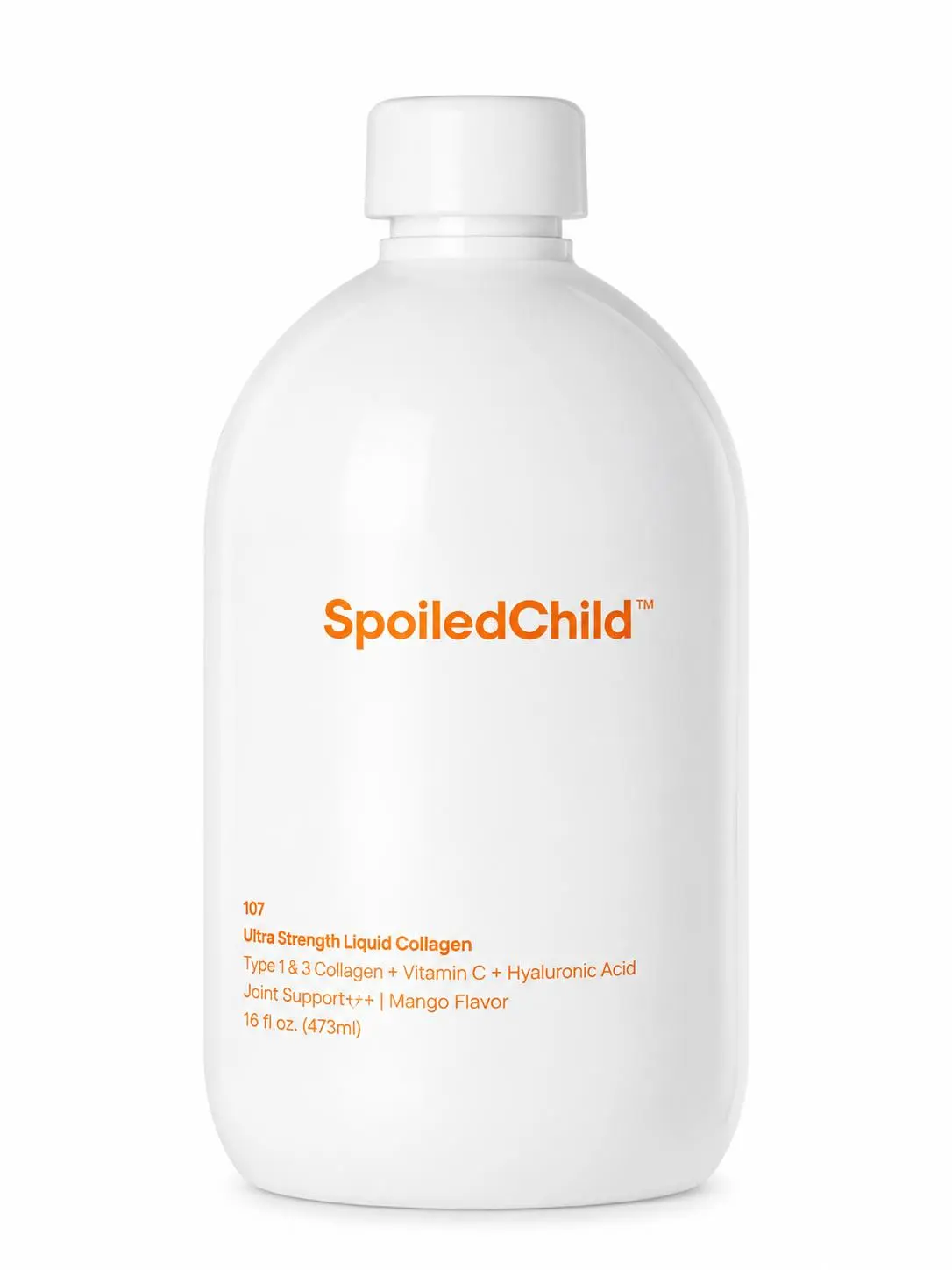 SpoiledChild Collagen Peptides + Vitamin C + Hyaluronic Acid Liquid Collagen Mango Flavor 400 ml (13.5 Fl oz)