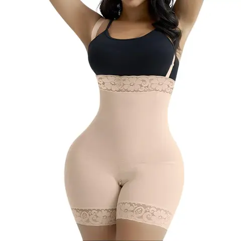 Women’s GQF Fajas Colombianas shapewear Tummy Control Butt Lifter Shaper 025B【Tummy Control Womenswear Underwear no Zipper Crotch detachable shoulder strap】 Body Sculpting Compression High Waist Shaping, High Compression Shapewear, Basic