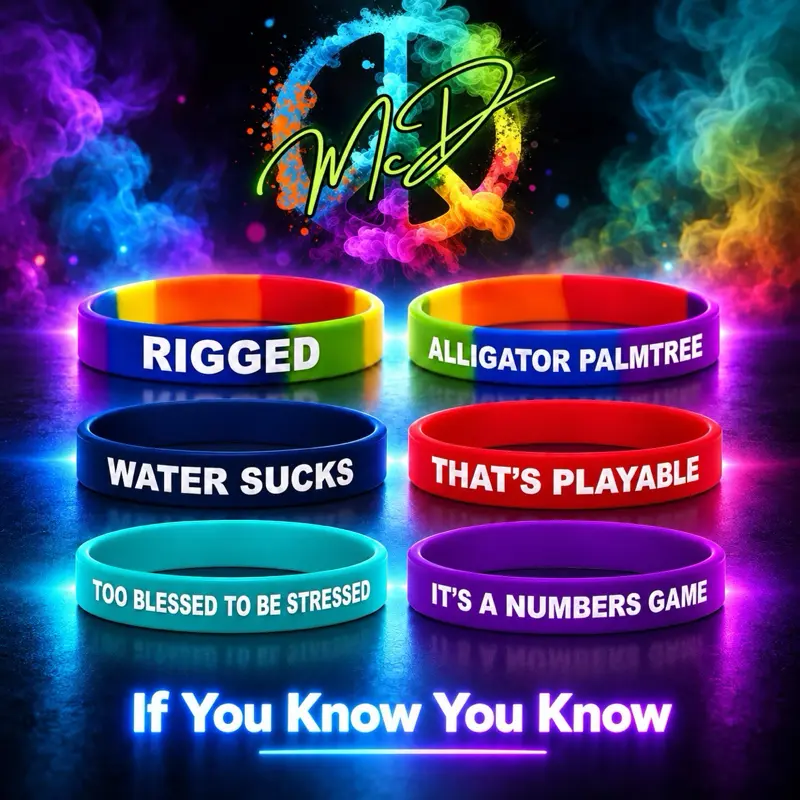 Mcdpeacecards Merch - Bracelets - Say It With Your Wristband