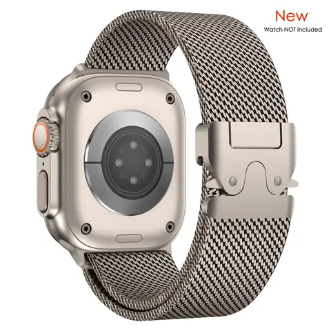 Newly Upgraded Stainless Steel Milanese Mesh Smartwatch Strap, Adjustable for 49mm Ultra 1-3, 44mm/45mm/46mm Series 11-3 & SE 1-3, Secure Parachute-Style Buckle, 2-Year Durability, Stylish Men's Accessories, Wearable Gift Choice