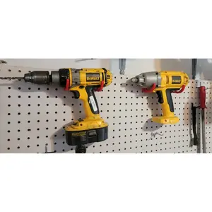 Drill Gun Holder Hooks, For Pegboard, Mount Dewalt, Milwaukie, Ryobi, Ridgid, And Bosch Power Drills. Gift For Him, Pack Of 12+
