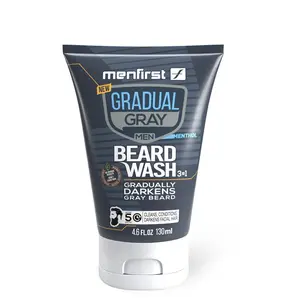 Menfirst Gradual Gray - Beard Wash - Darkening Formula - 1 Pack - 4.6 oz Each
