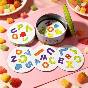 1 box, matching your fun, metal box card game, a fun interactive matching card game suitable for family and friends gatherings, letter matching entertainment and learning card game, perfect for festivals and birthdays as a gift