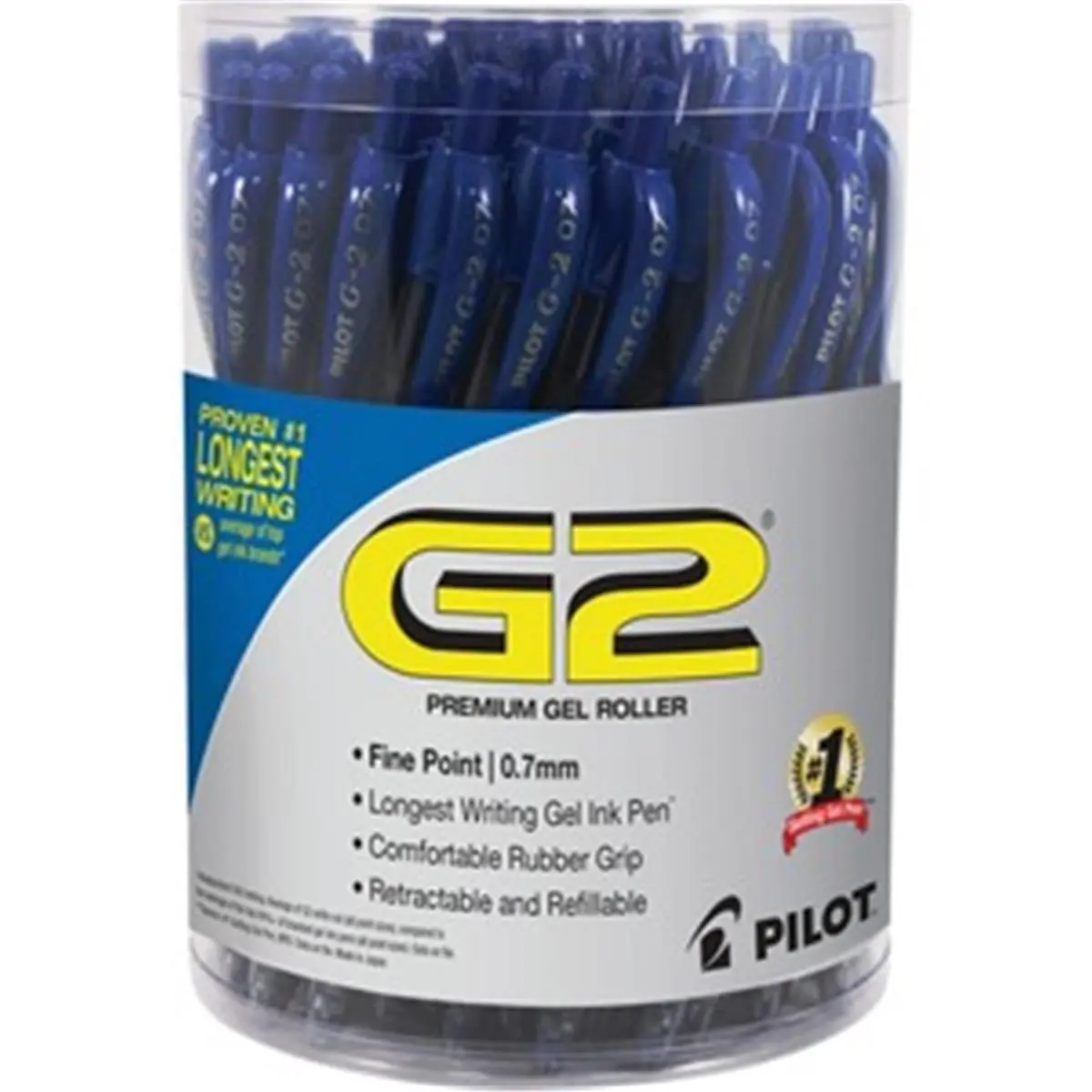 PILOT G2 0.7 mm Fine Point Refillable Gel Ink Pen - Latex-Free Rubber Grip, Smooth Writing, Easy Retraction, Long-Lasting Use - 36-Piece Set (PIL84066) | Office Stationery, Fine Point Gel Pens, Smooth Writing Pen