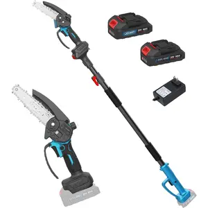 Electric Pole Saws for Tree Trimming, 6 Inch Mini  Cordless 2-in-1 Pole    Tree Trimmer, Hand Held  Long Bar Tree Branch ,   Tools with 2