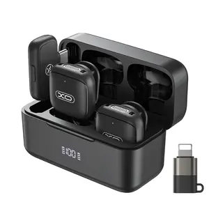 Mini Magnetic Wireless Lavalier Microphone for iPhone/Android, 20H Playtime, 40m (131ft) Range, Plug & Play, 3 Audio Modes for YouTube, Vlog, Streaming