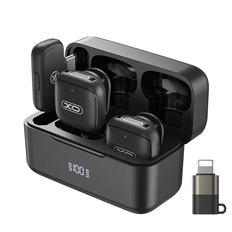 Mini Magnetic Wireless Lapel Recording Mic - Plug & Play Vlogging Equipment for iPhone/Android Smartphones, 20H Playtime, 40m (131ft) Range, 3 Audio Modes for YouTube