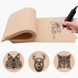 Velvetods Basics Premium Tattoo Training Kit - 5 Double-Sided Practice Skins (8"X6") - Realistic Fake Skin For Tattoo Beginners, Microblading & Permanent Makeup Practice - Essential Tattoo Supplies