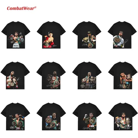COMBATWEAR Boxing Fighters Collection Tee, Boxing Fighters Tshirt Boxing Fan, Boxing Champion Sports Shirt, Gift for Him Gift for Her Crewneck Apparel