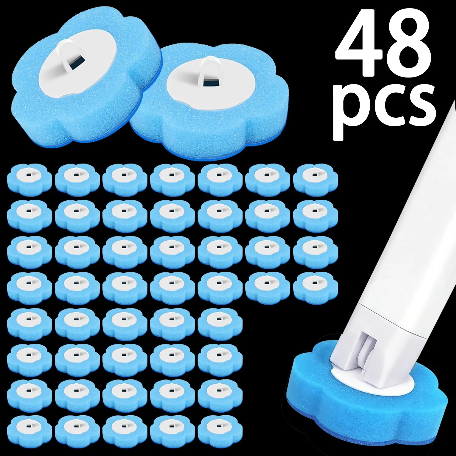 Disposable Toilet Brush Replacement Head, Three colors   Options, Toilet Cleaner Tablets, Deep-Cleaning Bathroom Cleaning Tool, Household, Toilet Bowl Cleaners, Home Cleaning Products, Home Cleaning Tools